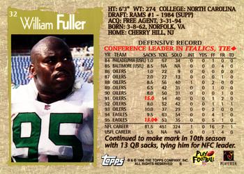 1996 Topps #32 William Fuller Back