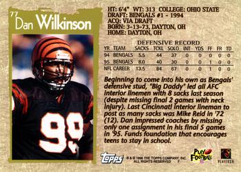 1996 Topps #77 Dan Wilkinson Back