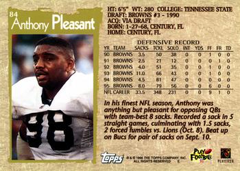 1996 Topps #84 Anthony Pleasant Back