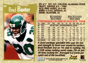 1996 Topps #88 Brad Baxter Back