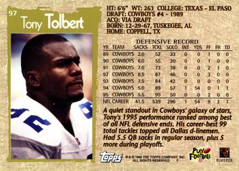 1996 Topps #97 Tony Tolbert Back