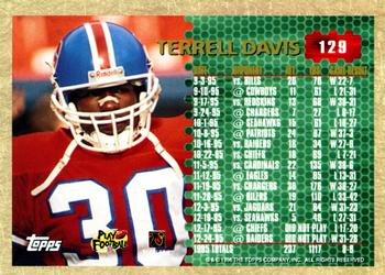 1996 Topps #129 Terrell Davis Back