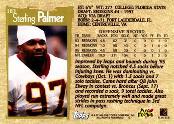 1996 Topps #183 Sterling Palmer Back