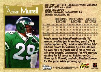 1996 Topps #188 Adrian Murrell Back