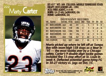 1996 Topps #222 Marty Carter Back