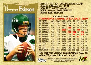 1996 Topps #223 Boomer Esiason Back
