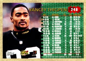 1996 Topps #249 Yancey Thigpen Back