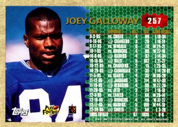 1996 Topps #257 Joey Galloway Back