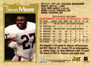 1996 Topps #283 Stevon Moore Back