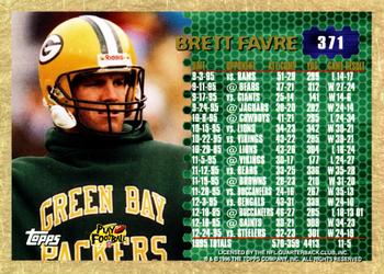 1996 Topps #371 Brett Favre Back