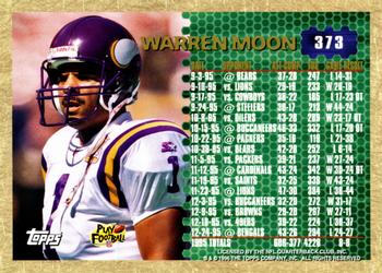 1996 Topps #373 Warren Moon Back