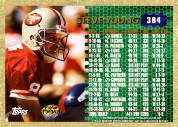 1996 Topps #384 Steve Young Back