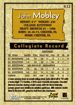 1996 Topps #432 John Mobley Back