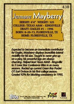 1996 Topps #438 Jermane Mayberry Back