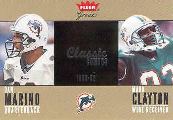 2004 Fleer Greats of the Game - Classic Combos #6 CC Dan Marino / Mark Clayton Front