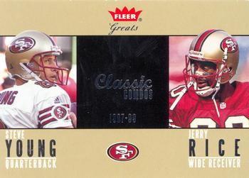 2004 Fleer Greats of the Game - Classic Combos #7 CC Steve Young / Jerry Rice Front