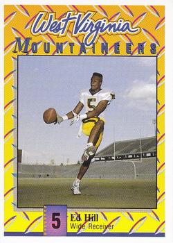 1992 West Virginia Mountaineers Program Cards #21 Ed Hill Front