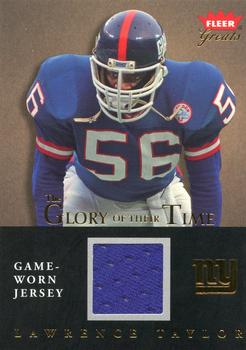 2004 Fleer Greats of the Game - Glory of Their Time Game Used Gold #GT-LT Lawrence Taylor Front