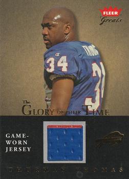 2004 Fleer Greats of the Game - Glory of Their Time Game Used Gold #GT-TT Thurman Thomas Front