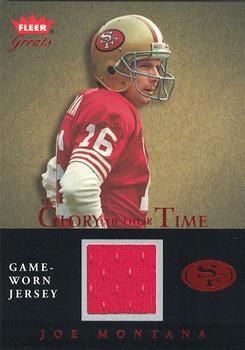 2004 Fleer Greats of the Game - Glory of Their Time Game Used Red #GT-JM Joe Montana Front