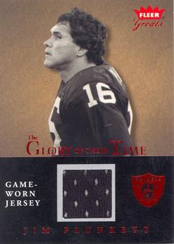 2004 Fleer Greats of the Game - Glory of Their Time Game Used Red #GT-JP Jim Plunkett Front