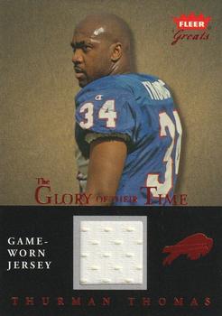 2004 Fleer Greats of the Game - Glory of Their Time Game Used Red #GT-TT Thurman Thomas Front
