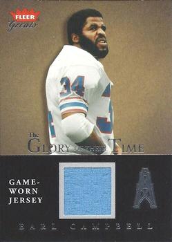 2004 Fleer Greats of the Game - Glory of Their Time Game Used Silver #GT-EC Earl Campbell Front