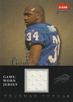 2004 Fleer Greats of the Game - Glory of Their Time Game Used Silver #GT-TT Thurman Thomas Front
