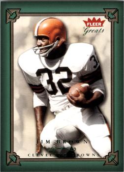2004 Fleer Greats of the Game - Green/Red #1 Jim Brown Front