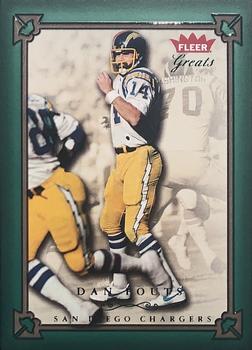 2004 Fleer Greats of the Game - Green/Red #11 Dan Fouts Front