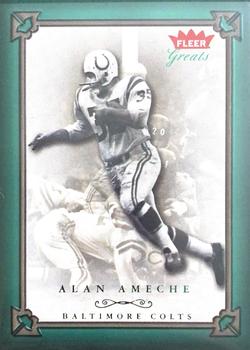 2004 Fleer Greats of the Game - Green/Red #23 Alan Ameche Front