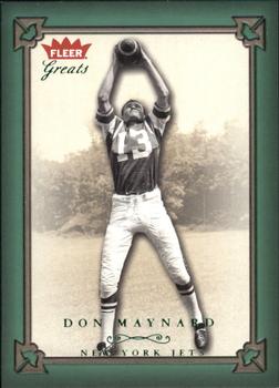 2004 Fleer Greats of the Game - Green/Red #40 Don Maynard Front