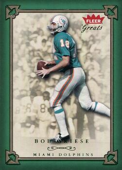 2004 Fleer Greats of the Game - Green/Red #63 Bob Griese Front