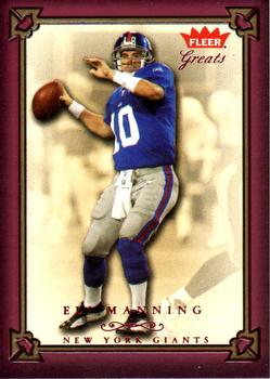 2004 Fleer Greats of the Game - Green/Red #71 Eli Manning Front