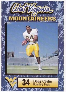 1993 West Virginia Mountaineers Program Cards #10 Doug Costin Front