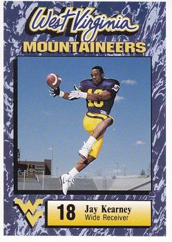 1993 West Virginia Mountaineers Program Cards #22 Jay Kearney Front