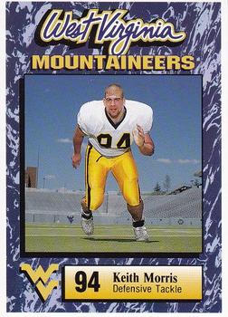 1993 West Virginia Mountaineers Program Cards #29 Keith Morris Front