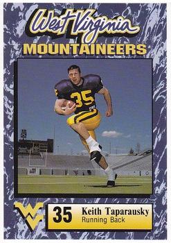 1993 West Virginia Mountaineers Program Cards #41 Keith Taparausky Front