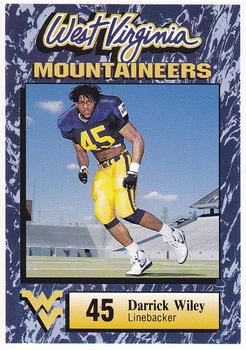 1993 West Virginia Mountaineers Program Cards #45 Darrick Wiley Front