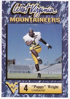 1993 West Virginia Mountaineers Program Cards #47 “Puppy” Wright Front