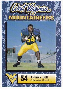 1993 West Virginia Mountaineers Big East Champions #5 Derrick Bell Front