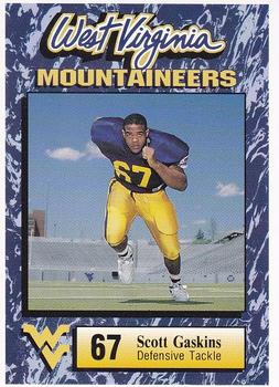 1993 West Virginia Mountaineers Big East Champions #15 Scott Gaskins Front