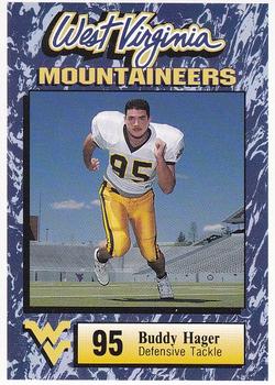 1993 West Virginia Mountaineers Big East Champions #16 Buddy Hager Front