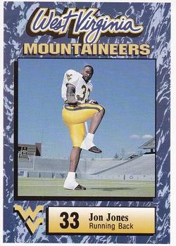 1993 West Virginia Mountaineers Big East Champions #21 Jon Jones Front