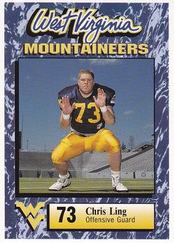 1993 West Virginia Mountaineers Big East Champions #27 Chris Ling Front