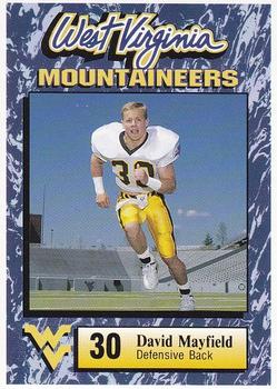 1993 West Virginia Mountaineers Big East Champions #28 David Mayfield Front