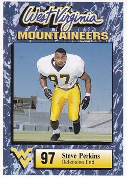 1993 West Virginia Mountaineers Big East Champions #33 Steve Perkins Front