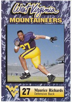 1993 West Virginia Mountaineers Big East Champions #34 Maurice Richards Front
