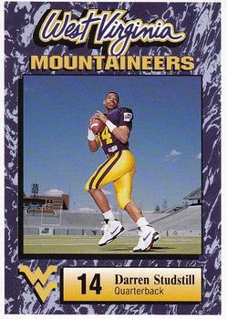 1993 West Virginia Mountaineers Big East Champions #39 Darren Studstill Front