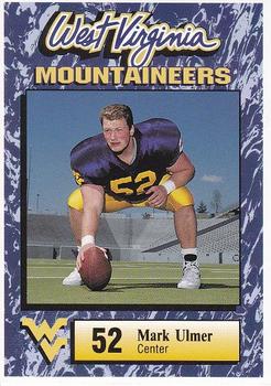1993 West Virginia Mountaineers Big East Champions #42 Mark Ulmer Front